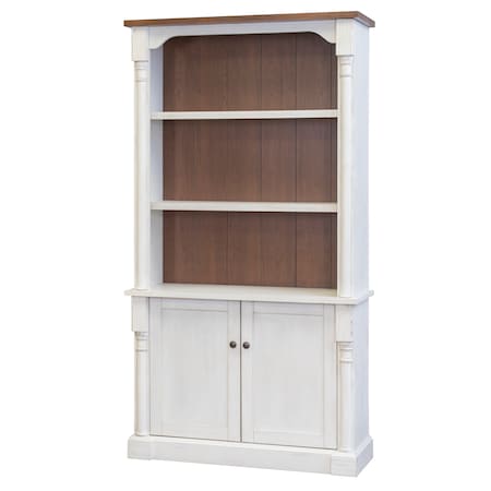 Martin Furniture Durham 3 Shelf Bookcase in Weathered White IMDU4278D